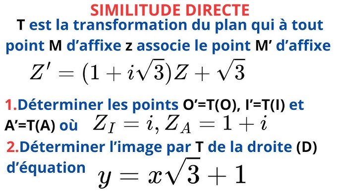 Les similitudes directes du plan
